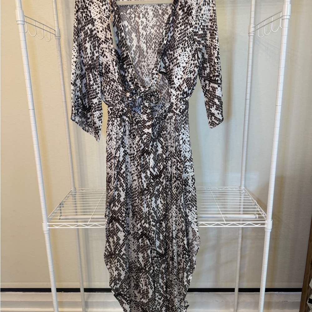 Maaji Black and White Snakeskin Jumpsuit
